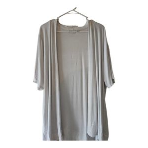 White short sleeve cardigan